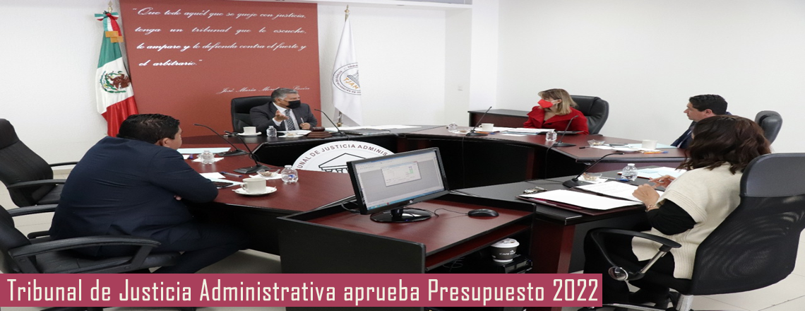 Tribunal de Justicia Administrativa aprueba Presupuesto 2022